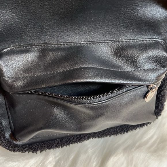 Madden Girl Black Fleece Lined Mini Backpack - Picture 10 of 12